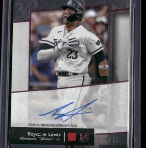 lot 258 image: 2024 Topps Museum Collection Autograph Royce Lewis Serial #9699