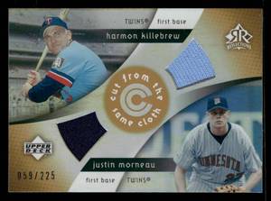lot 261 image: 2005 Upper Deck Reflections Cut from the Same Cloth Dual Jersey Harmon Killebrew & Justin Morneau Serial #59275