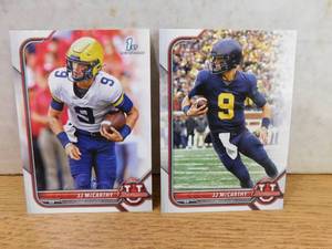 lot 305 image: (2) 2022 Bowman J.J. McCarthy Rookie Cards