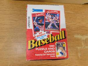 lot 358 image: 1990 Donruss Baseball Box with 36 Factory Sealed Packs