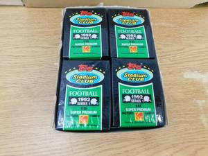lot 362 image: 1992 Stadium Club Football Box with 36 Factory Sealed Packs