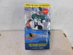 lot 370 image: 2012 Upper Deck Football (8) Pack Blaster Box Factory Sealed