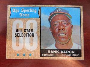 lot 52 image: 1968 Topps Vintage Card Hank Aaron #370