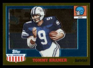 lot 308 image: 2005 Topps All American Gold Chrome Tommy Kramer #44 Serial #239555