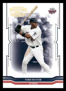 lot 313 image: 2005 Throwback Threads Gold Foil Torii Hunter #48 Serial #92100