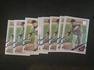 lot 299 image: 2021 Topps Tarik Skubal Rookie Card #92 - 10 Card Lot