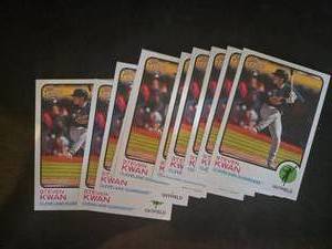 lot 287 image: 2022 Topps Heritage Steven Kwan Rookie #562 - 10 Card Lot