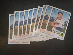 lot 293 image: 2022 Topps Heritage Royce Lewis Rookie Card #515 - 10 Card Lot