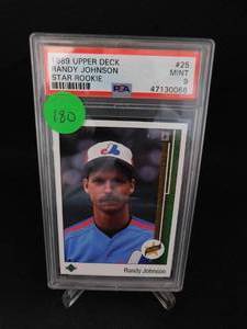 lot 180 image: PSA 9 1989 Upper Deck Randy Johnson Rookie Card #25