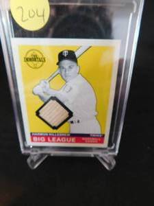 lot 204 image: 2007 Goudey The Immortals Bat Card Harmon Killebrew