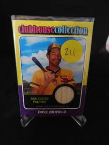 lot 211 image: 2024 Topps Heritage Clubhouse Collection Game-Used Bat Dave Winfield