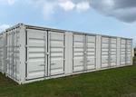 CFGU4039876 // One Trip Shipping Container, 4 Side Doors, 40' High Cube