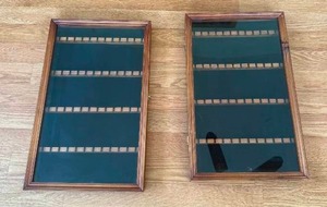 lot 79 image: Set of Two Spoon Display Racks with Glass Door