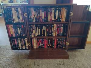 lot 95 image: Cabinet Filled with VHS Tapes