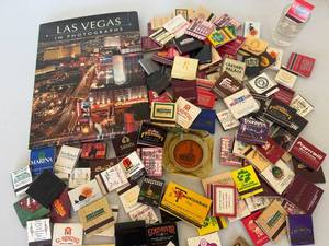 lot 61 image: Vegas Baby Lot of Vintage Vegas Casino Matchbooks, Vintage Vegas Ashtray & More