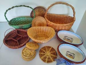 lot 119 image: Assorted Wicker Baskets and More