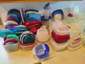 lot 143 image: Huge Assortment of Re-usable Containers