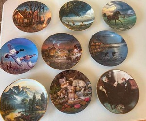 lot 169 image: Lot of Nine Collectible Plates inc. Terry Redlin