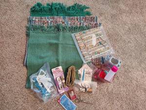 lot 287 image: Misc Lot of Rugs, Sewing Supplies 