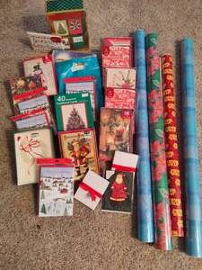 lot 291 image: Lot of Christmas Cards & Wrapping Paper