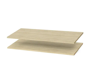 lot 43 image: 35 in. x 14 in. Harvest Grain Wood Shelves (2-Pack)