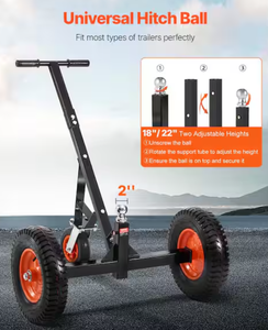 lot 45 image: Trailer Dolly, 1200 lbs. Carbon Steel Trailer Mover with 18 in. and 22 in. Height Adjustable