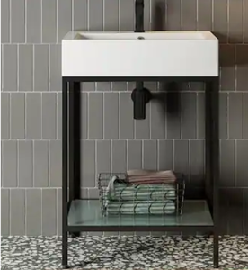 lot 55 image: Swiss Madison - Pierre 24 in. W x 18.1 in. D Bath Vanity with Ceramic Vanity Top