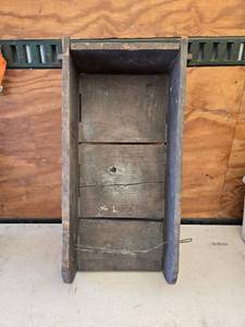 lot 14 image: Antique Wooden Box  Chute apporx. 17 wide, 32 long, 8 deep