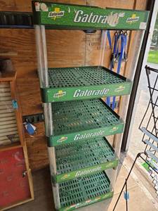 lot 22 image: Gatorade Stand Display Rack Approx. 22 wide, 20 deep, 61 12 tall when assembled