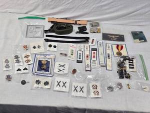 lot 57 image: Military Insignia, Medals, and Accessories Lot