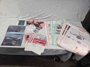lot 59 image: Large Lot of Military Aircraft and Equipment Reference Sheets