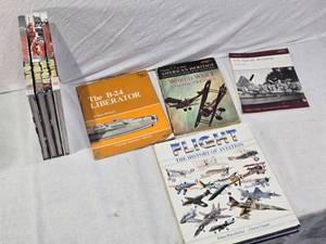 lot 65 image: World War II and Aviation Books including The B-24 Liberator by Steve Birdsall, Flight The History of Aviation, and others