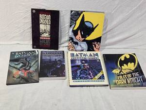 lot 81 image: Batman Books Collection including Batman & Dracula Red Rain, Batman Deadman, Batman Unmasked, Batman Digital Justice, and Tales of the Dark Knight