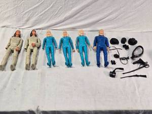 lot 91 image: Late 60s Marx Best of the West Action Figures with Accessories including General Custer, Jane West and Geronimo