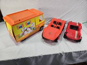 lot 102 image: Barbie Camper Van and Irwin and Made in Germany Car