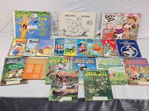 lot 108 image: Huge Lot of Older Childrens Book  including Wonder World Books, Little Golden Books, and Jack and Jill Magazines