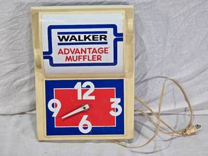 lot 134 image: Walker Advantage Muffler Advertising Clock