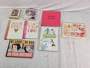 lot 201 image: Assorted Books and Notebooks Including Amazing Grace, Cant Help Falling in Love, and True Love