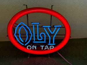 Oly on Tap Neon Sign