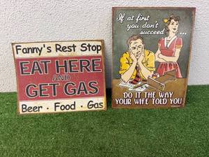 lot 35 image: Metal Signs