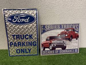 lot 38 image: Ford Trucks Metal Signs