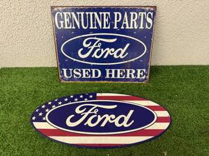 lot 84 image: Ford Metal Signs