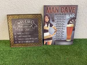lot 141 image: Metal Man Cave Signs