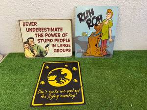 lot 143 image: Metal Novelty Signs