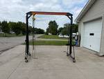 Titan Attachments Telescoping Portable Gantry Crane with Neiko 1 Ton Chain Hoist
