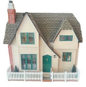 Detailed Wooden Victorian Dollhouse with Furniture and Accessories