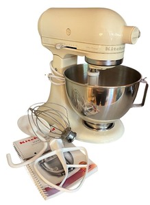 lot 11 image: KitchenAid Ultra Power Stand Mixer with Attachments and Manuals