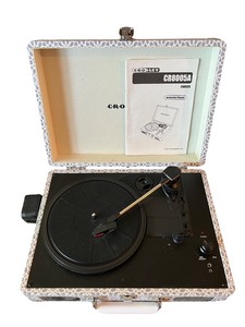 lot 79 image: Crosley CR8005A Portable Suitcase Record Player with Manual