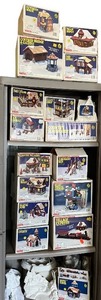 lot 119 image: Lot of Ready to Paint Holiday Village Ceramic Kits