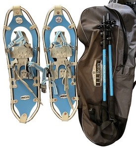 lot 162 image: L.L. Bean Winter Walker Snowshoes with Poles and Carry Bag